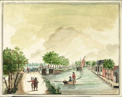 Il ponte Wouterenbrug sul Trekvliet a Leiden disegnato da Jacob Timmermans da Jacob Timmermans